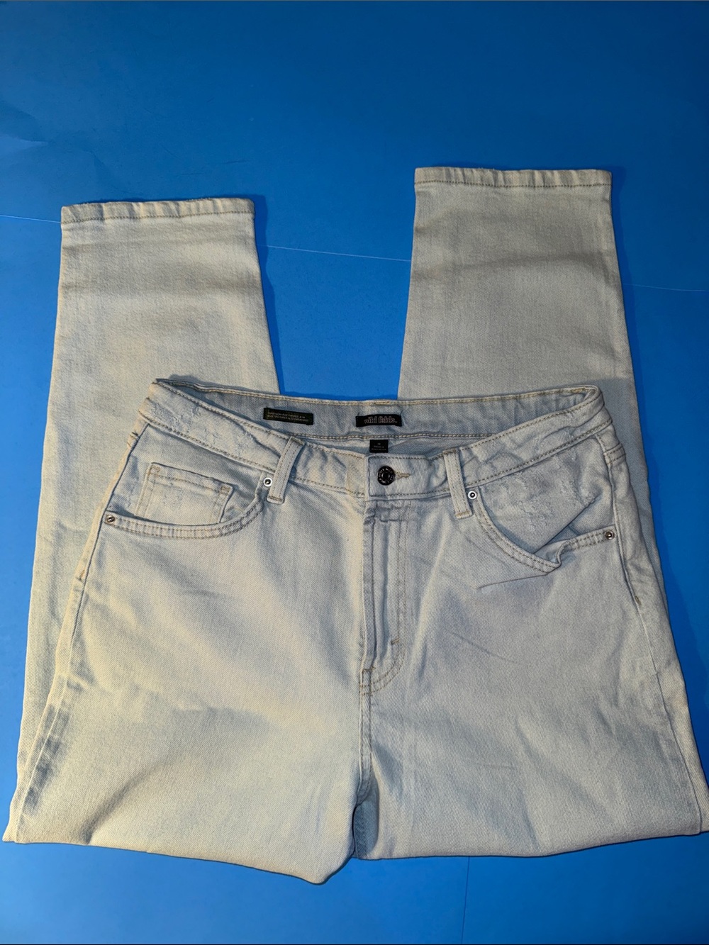 wild fable Light Wash High Rise Straight Leg Jeans Sz 12 New
